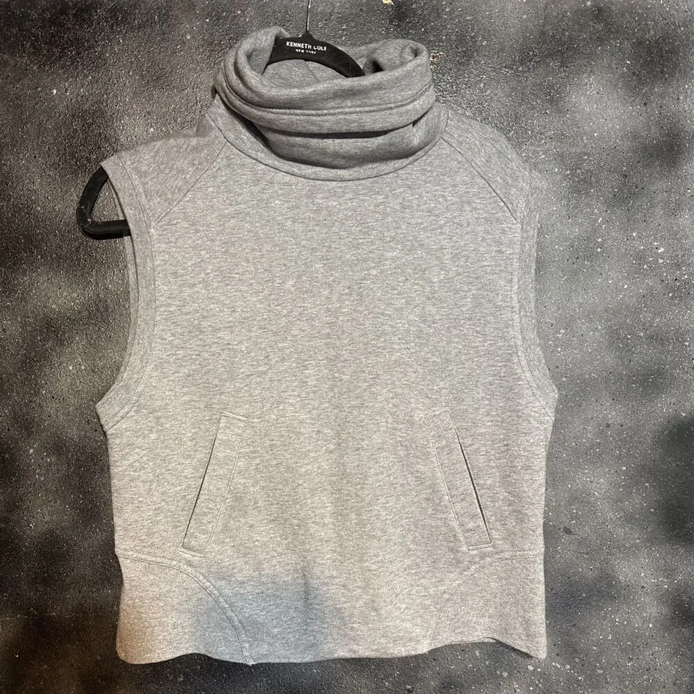 Nike Dri Fit Cowl Neck Sleeveless Tank Sweatshirt Vest Sz M Workout Running Gym